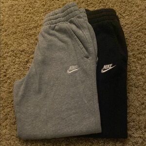 Nike Kids Gray and Black Joggers